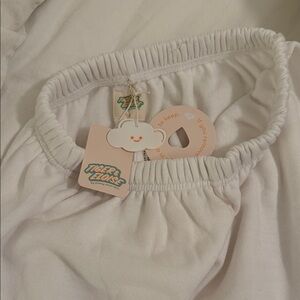 Tiger & Elouise SLC White Elastic Waist Pants Joggers Sweats Sweatpants